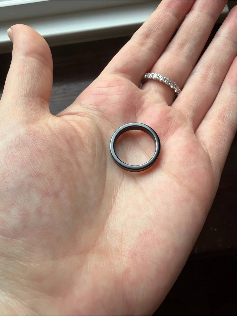 Tiffany & Co Gunmetal Ring Size 7